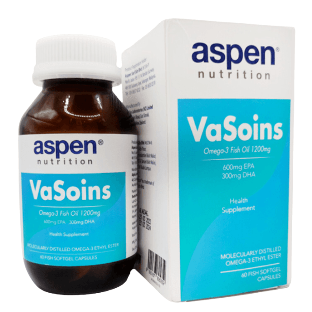 Aspen Vasoins Omega-3 Fish Oil 1200mg Softgel 60's