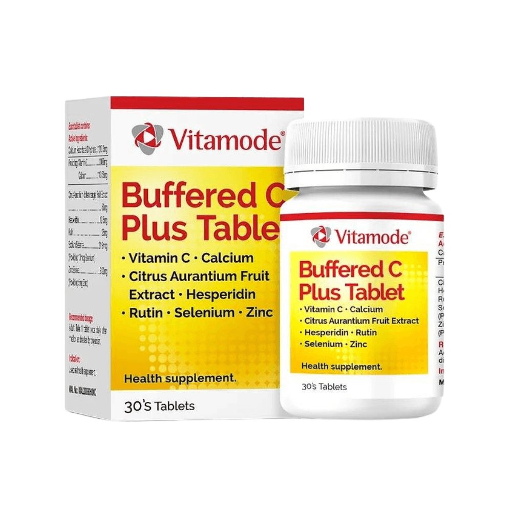 Vitamode Buffered C Plus Tablets Vitamin C Calcium Zinc Selenium 30's