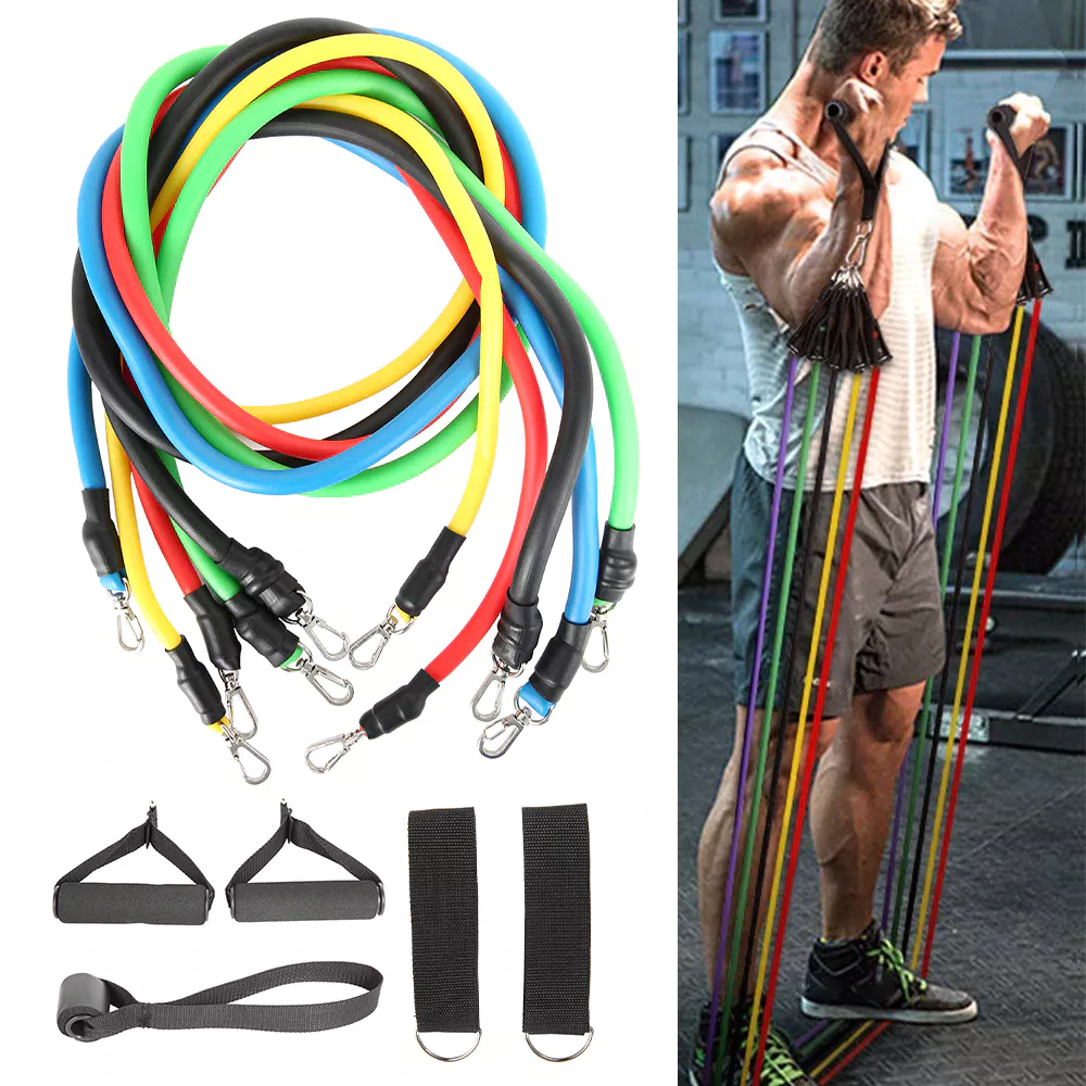 11 PCS Resistance Bands Set