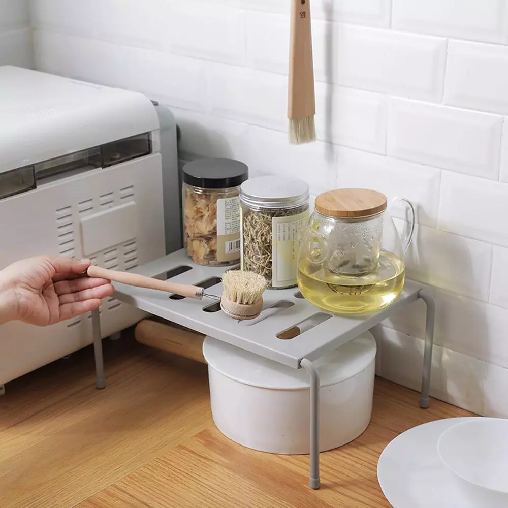 Adjustable 1-Tier Kitchen Storage Rack