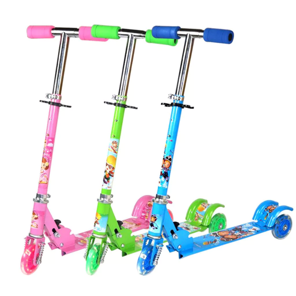 Adjustable Foldable Kids 3-Wheel Scooter