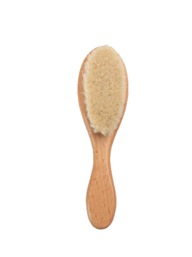 Goat Wool Wooden Baby Hairbrush