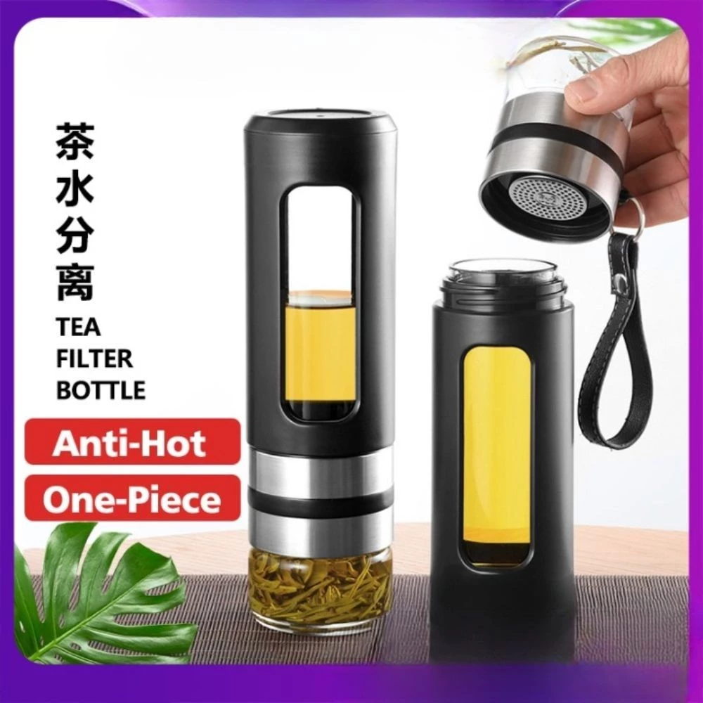 Teapot Tempered Glass Water Bottle (500ml)